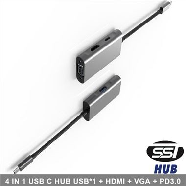 USB C Vga Hdmi Multiport Adapter Converter