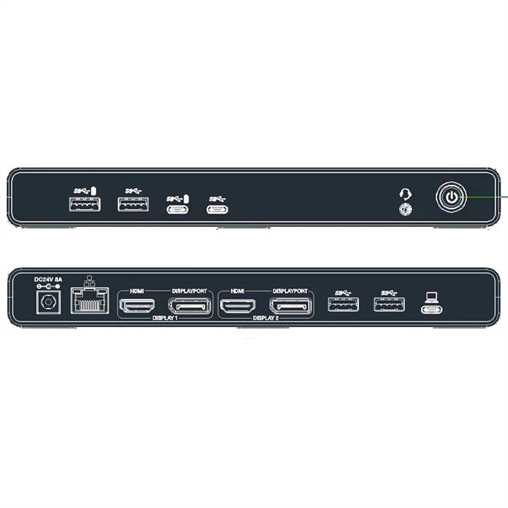 USB Dual 4K Ultra HD Multiple-Display Universal Docking Station