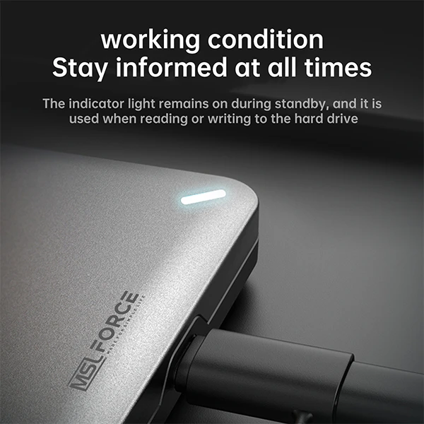 Aluminum HDD External 2.5'' Inch Usb SATA 2TB USB C A 3.0