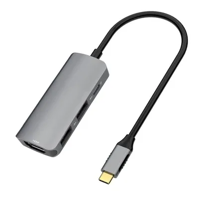 4 In1 USB C HUB With HDMI 4K , 100W PD USB A 3 2.0