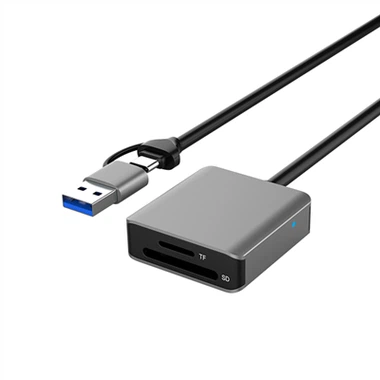Card Reader SD TF Dual Port HUB 2 in 1 Design