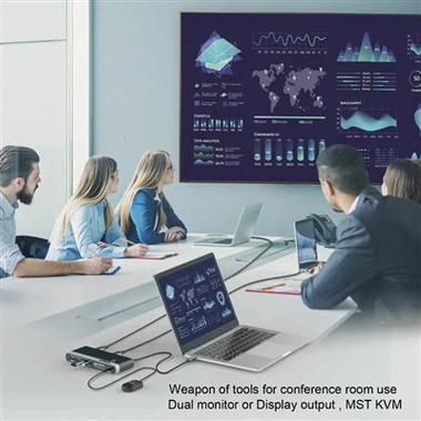 Conference Room Video HUB With DUO DP DisplayPort Output Share 4xUSB2.0 HUB