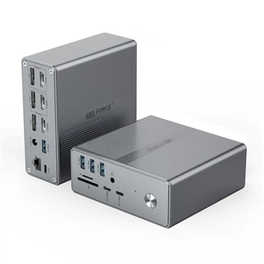 Dual 4K60Hz DisplayLink Manager Graphics Dock 17 IN 1 65W Power With EU Cord