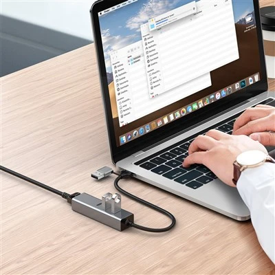 USB3.2 Gen1 2 Hub With Ethernet 1000Mbps